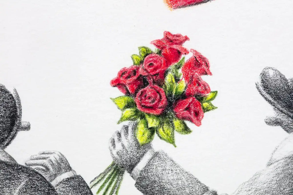 Love Is The Poetry Of All Senses - Original Sketch - SOLD by artist David Renshaw - Wyecliffe Galleries