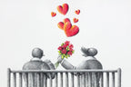 Love Is The Poetry Of All Senses - Original Sketch - SOLD by artist David Renshaw - Wyecliffe Galleries