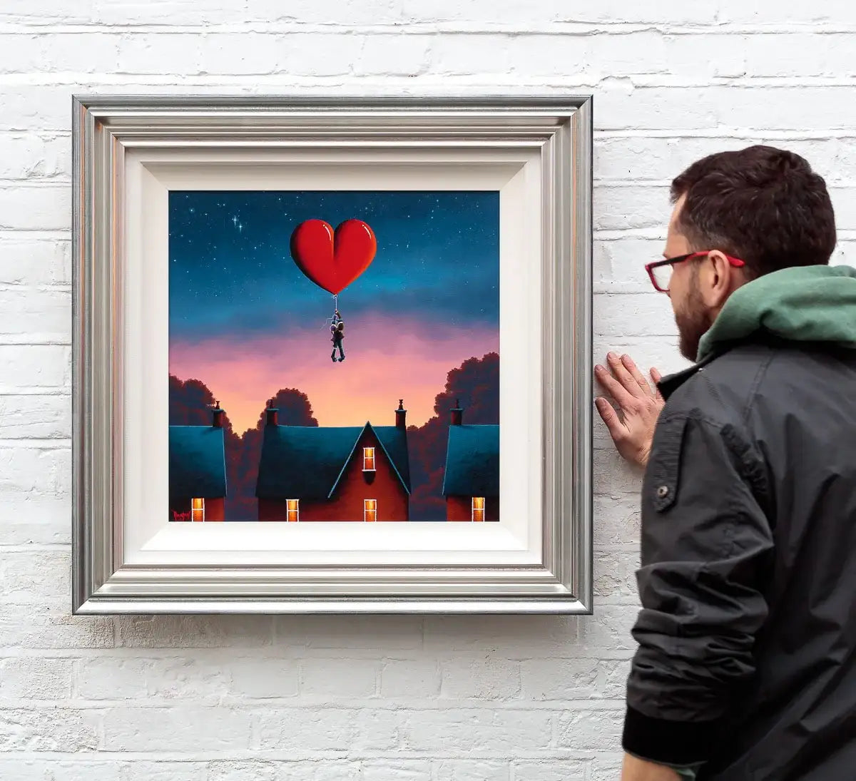 Love Lifts Us Up Where We Belong - Original - SOLD by artist David Renshaw - Wyecliffe Galleries