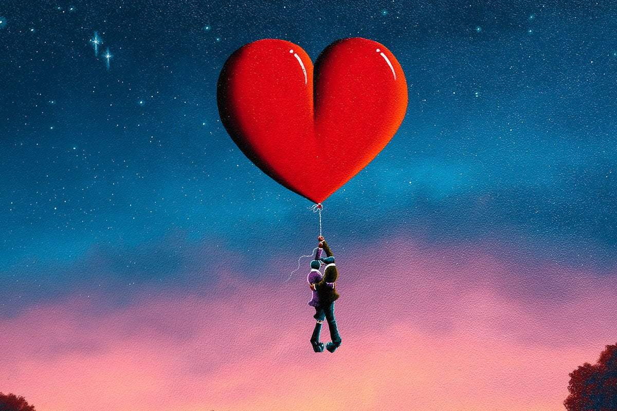 Love Lifts Us Up Where We Belong - Original - SOLD by artist David Renshaw - Wyecliffe Galleries