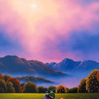 Love My Family To The Moon And Back - Original - SOLD by artist David Renshaw - Wyecliffe Galleries