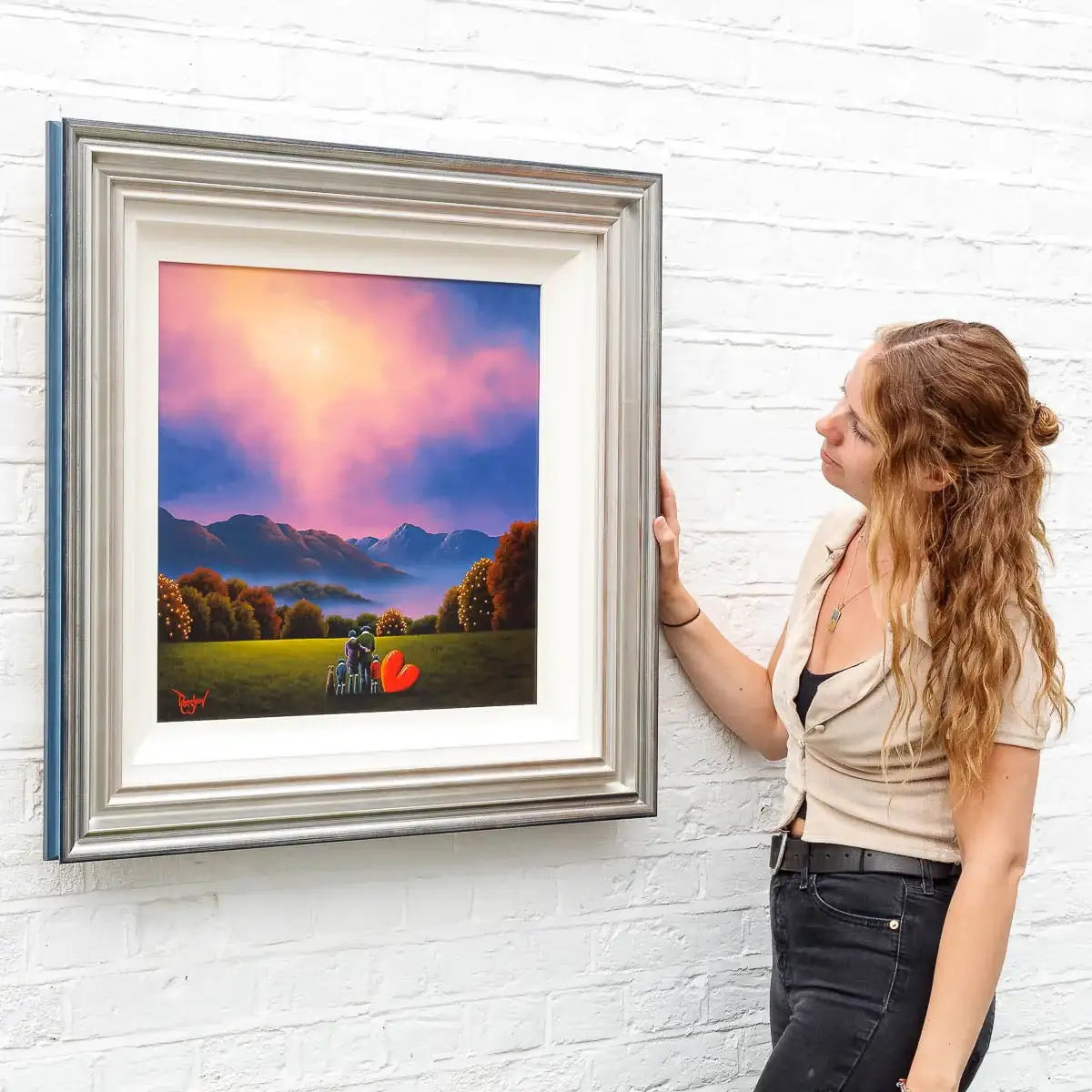 Love My Family To The Moon And Back - Original - SOLD by artist David Renshaw - Wyecliffe Galleries