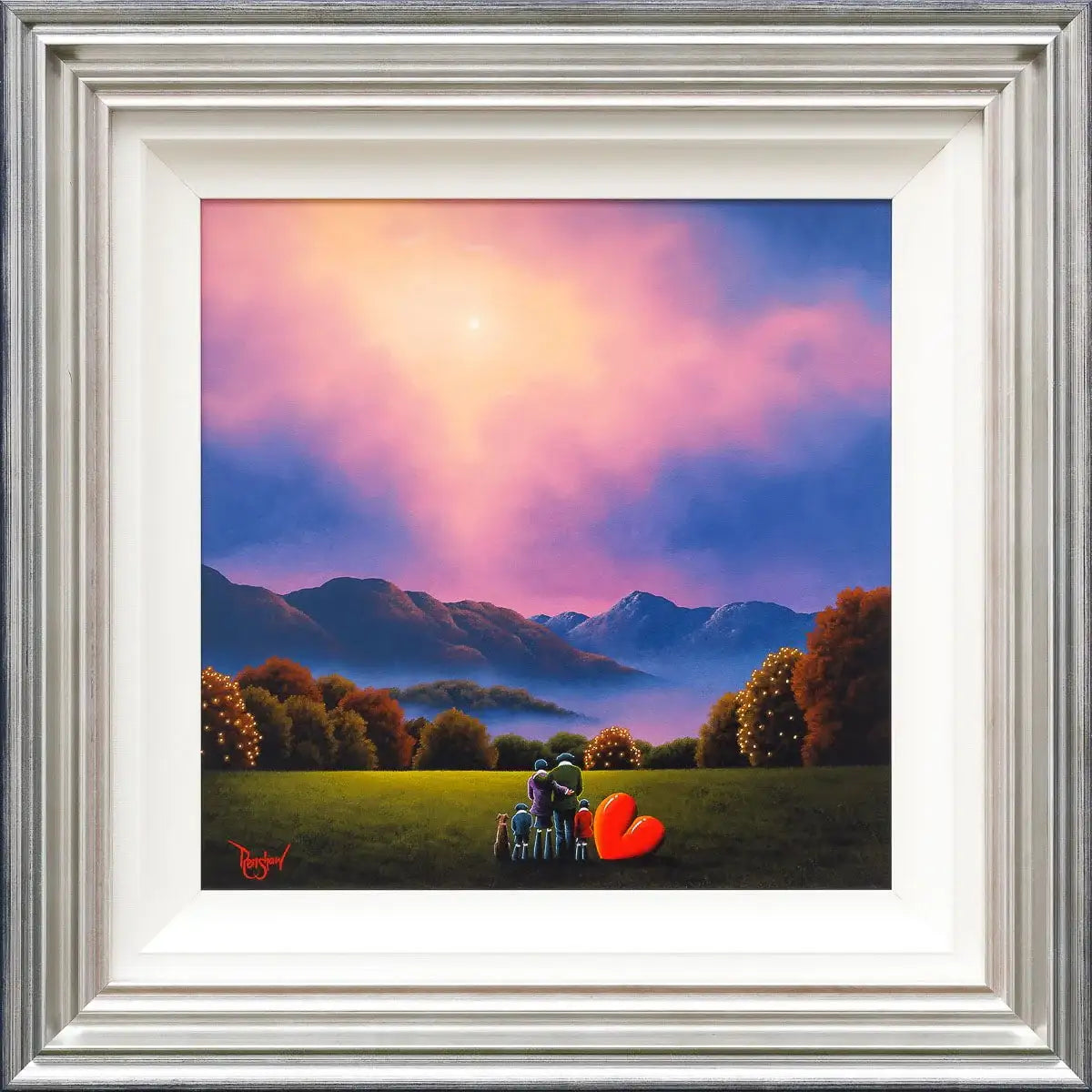 Love My Family To The Moon And Back - Original - SOLD by artist David Renshaw - Wyecliffe Galleries