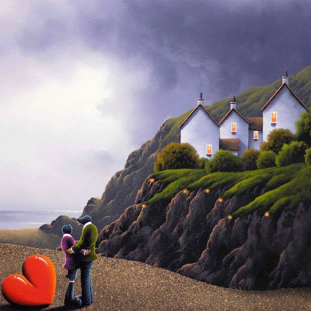Together, in all Weathers - Original - SOLD by artist David Renshaw - Wyecliffe Galleries