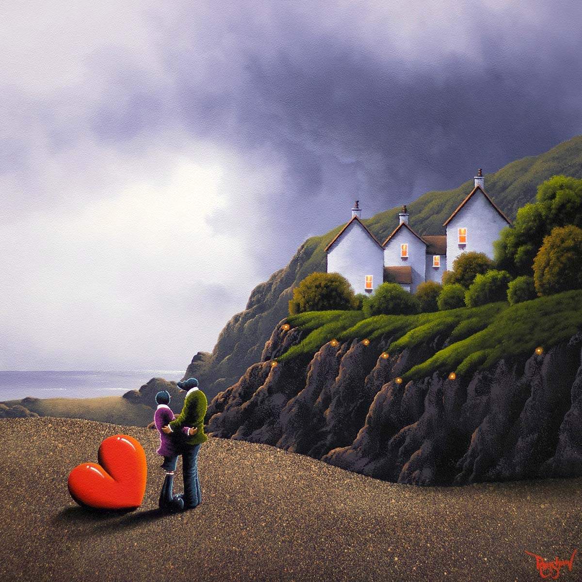 Together, in all Weathers - Original - SOLD by artist David Renshaw - Wyecliffe Galleries