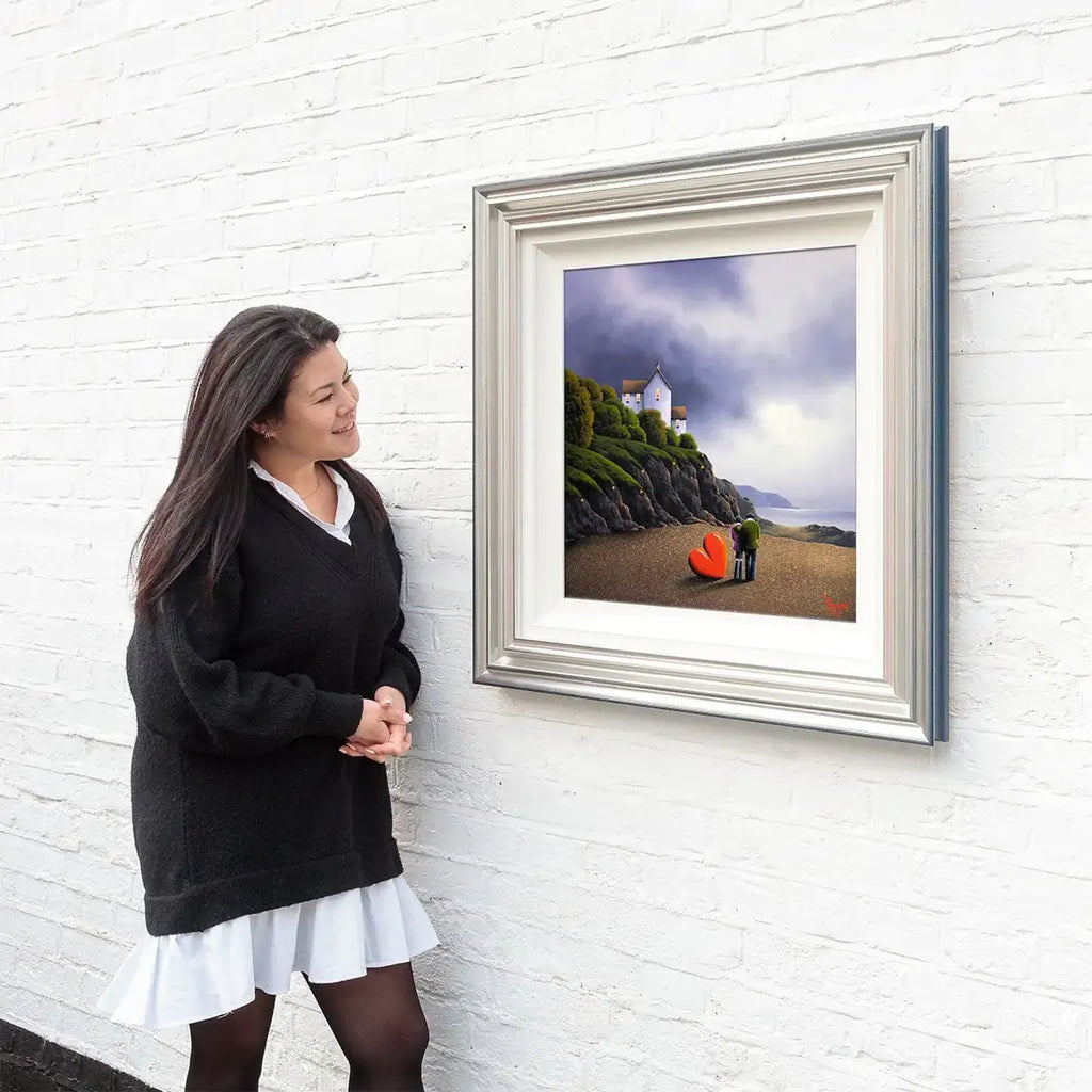 Watching the Ocean with You - Original - SOLD by artist David Renshaw - Wyecliffe Galleries