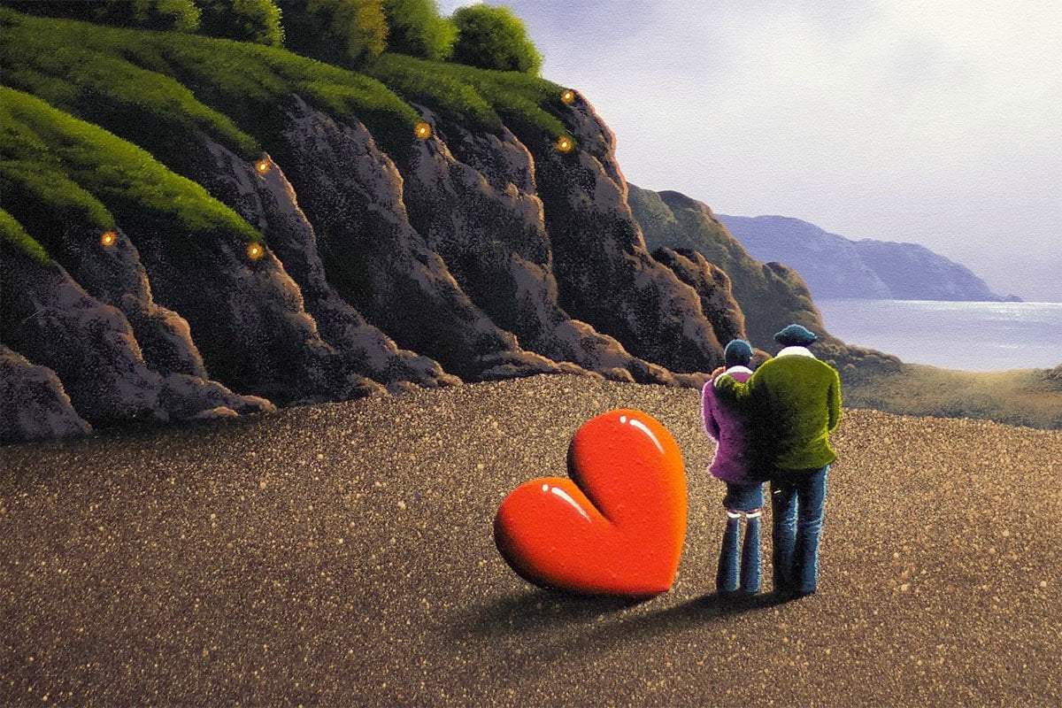 Watching the Ocean with You - Original - SOLD by artist David Renshaw - Wyecliffe Galleries