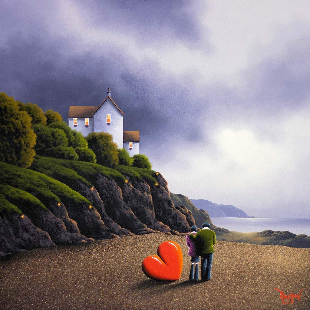 Watching the Ocean with You - Original - SOLD by artist David Renshaw - Wyecliffe Galleries