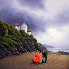 Watching the Ocean with You - Original - SOLD by artist David Renshaw - Wyecliffe Galleries