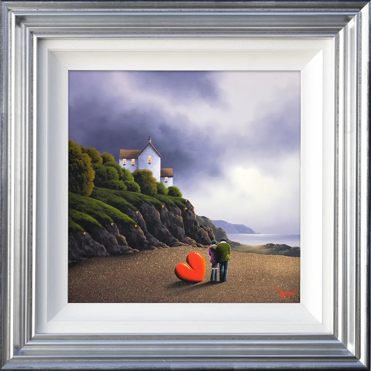Watching the Ocean with You - Original - SOLD by artist David Renshaw - Wyecliffe Galleries
