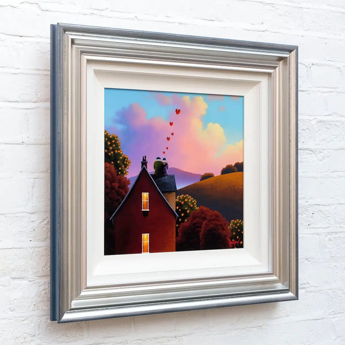 Love On A Rooftop - Original SOLD by artist David Renshaw - Wyecliffe Galleries