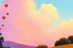 Love On A Rooftop - Original SOLD by artist David Renshaw - Wyecliffe Galleries