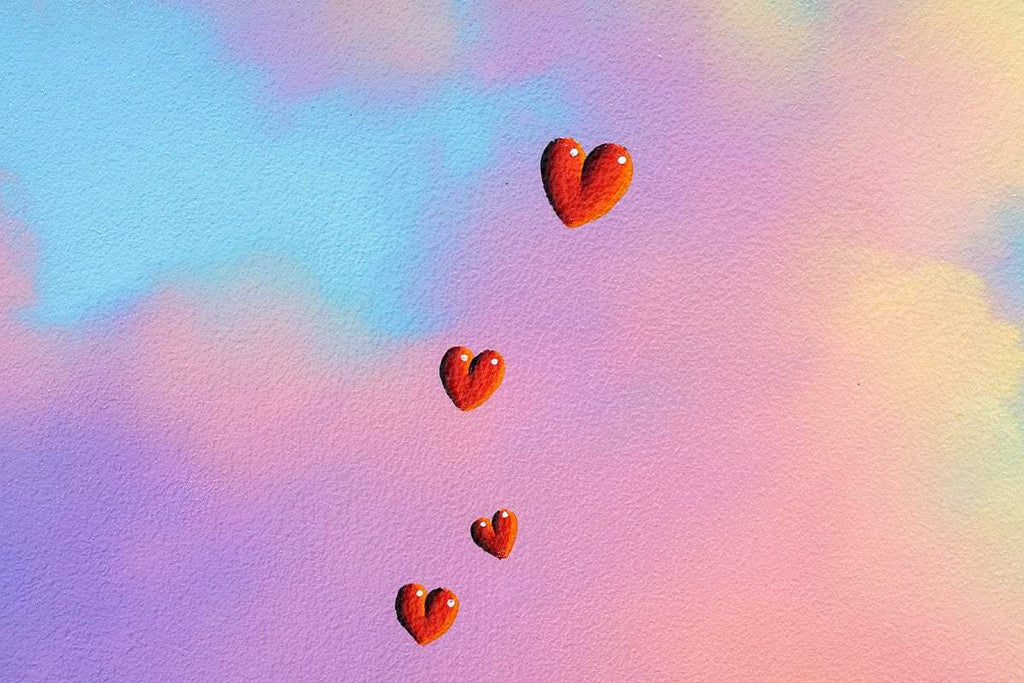 Love On A Rooftop - Original SOLD by artist David Renshaw - Wyecliffe Galleries