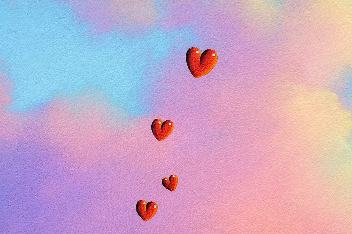 Love On A Rooftop - Original SOLD by artist David Renshaw - Wyecliffe Galleries