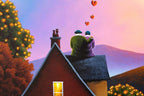 Love On A Rooftop - Original SOLD by artist David Renshaw - Wyecliffe Galleries