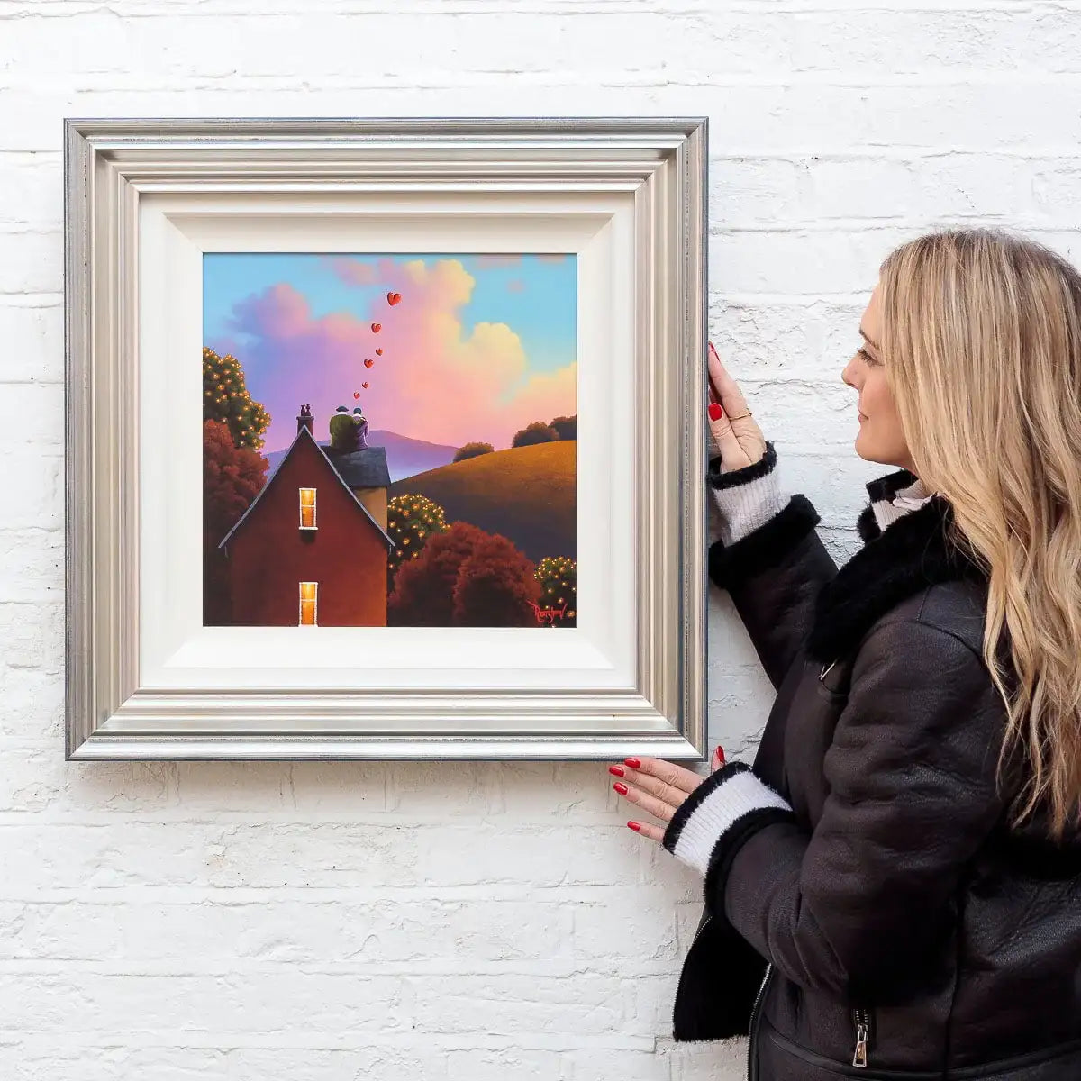 Love On A Rooftop - Original SOLD by artist David Renshaw - Wyecliffe Galleries