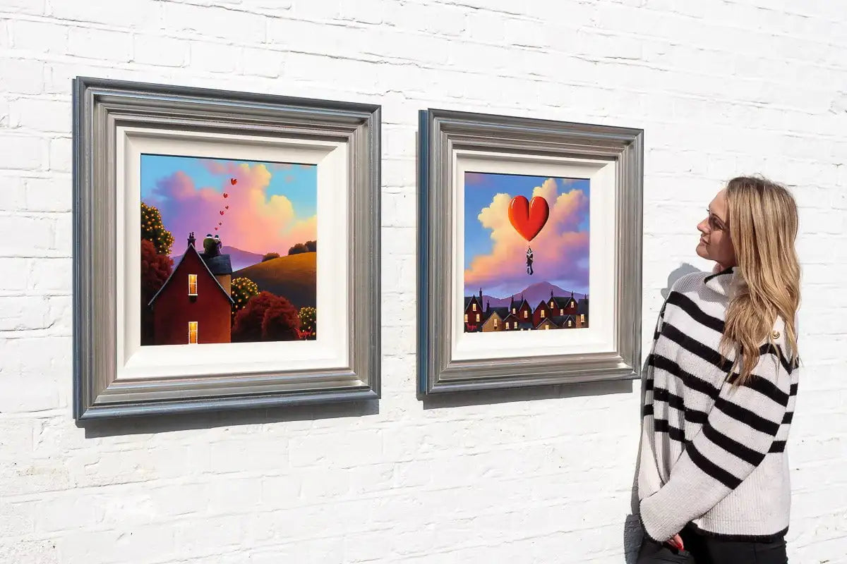 Love On A Rooftop - Original SOLD by artist David Renshaw - Wyecliffe Galleries