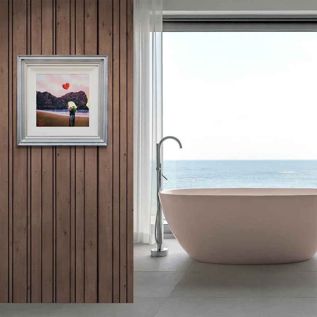 Love Rises Beyond Coastal Horizons - Original by artist David Renshaw - Wyecliffe Galleries