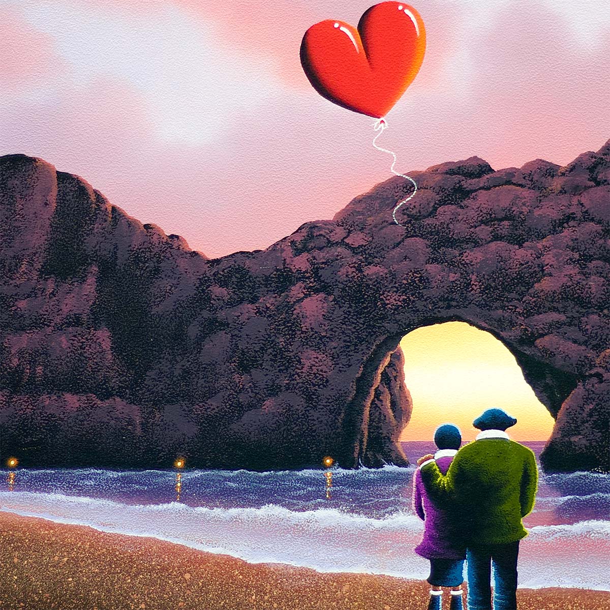 Love Rises Beyond Coastal Horizons - Original David Renshaw Original