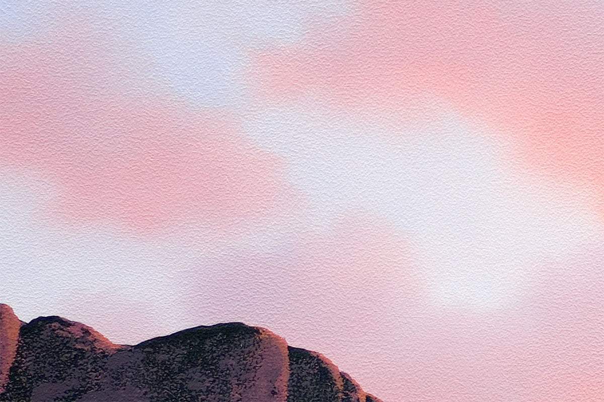 Love Rises Beyond Coastal Horizons - Original by artist David Renshaw - Wyecliffe Galleries