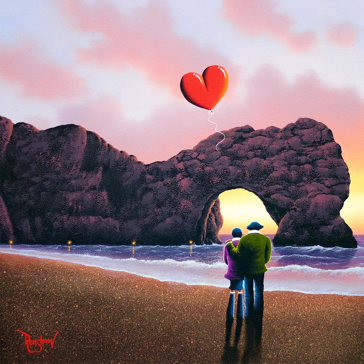 Love Rises Beyond Coastal Horizons - Original David Renshaw Original