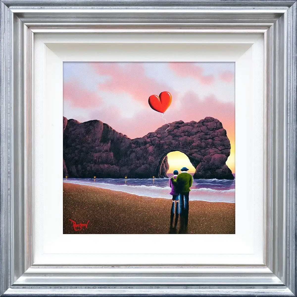 Love Rises Beyond Coastal Horizons - Original by artist David Renshaw - Wyecliffe Galleries
