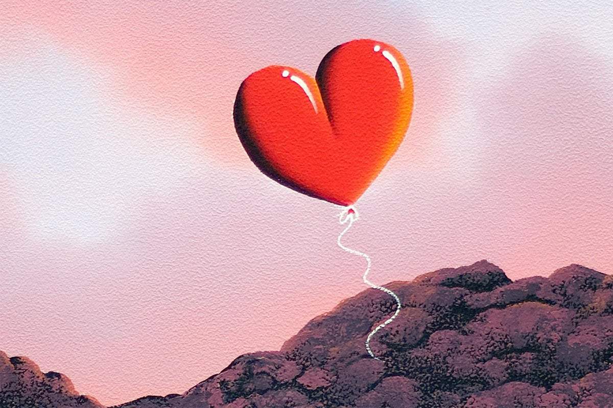 Love Rises Beyond Coastal Horizons - Original by artist David Renshaw - Wyecliffe Galleries