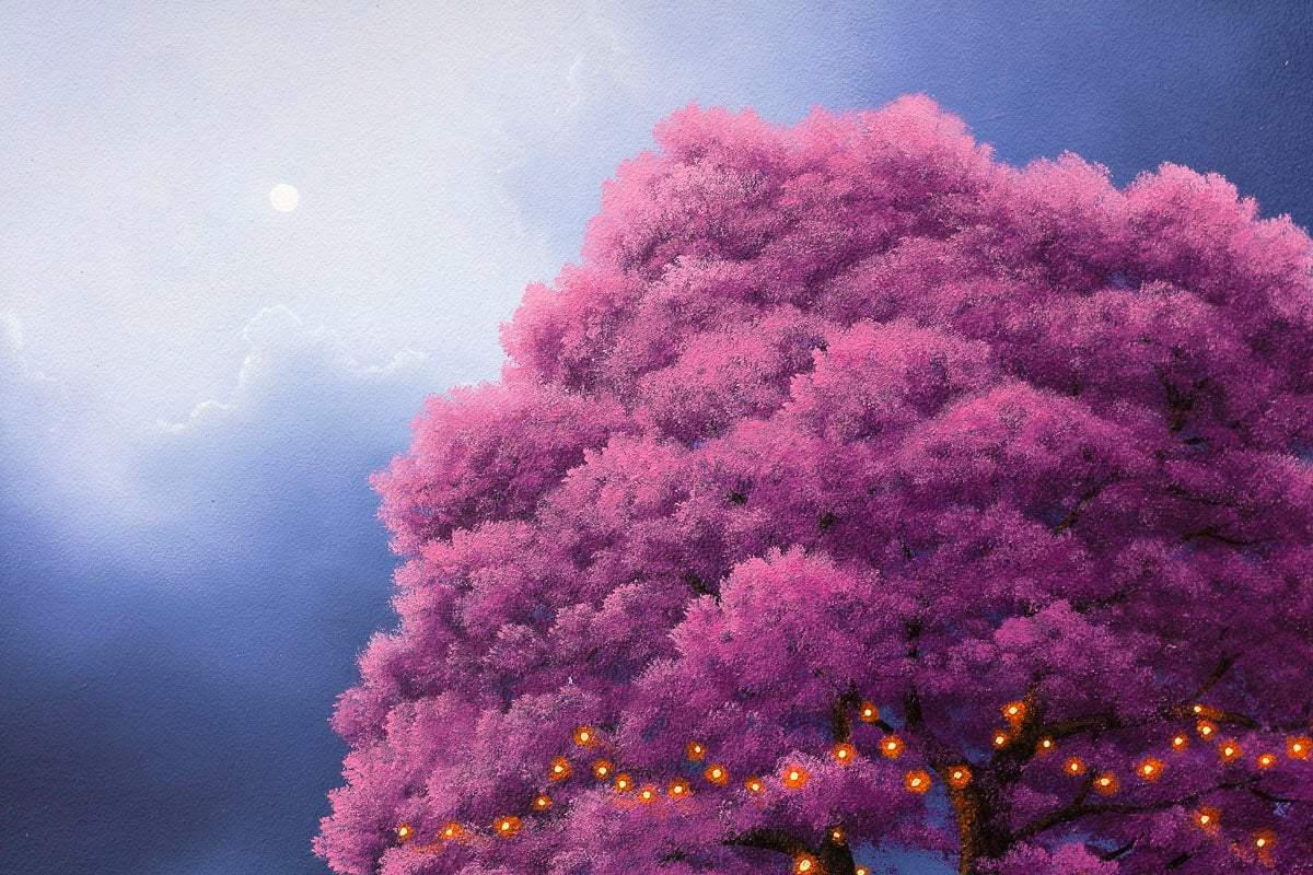 Love Under The Blossom Tree - Original - SOLD by artist David Renshaw - Wyecliffe Galleries