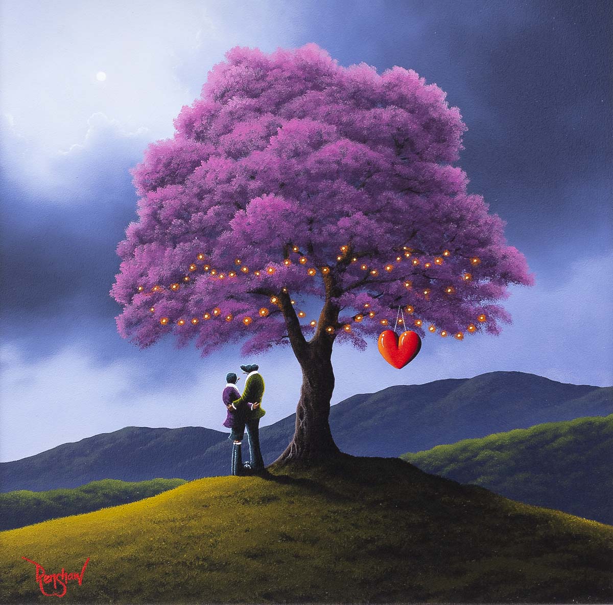 Love Under The Blossom Tree - Original - SOLD David Renshaw Original