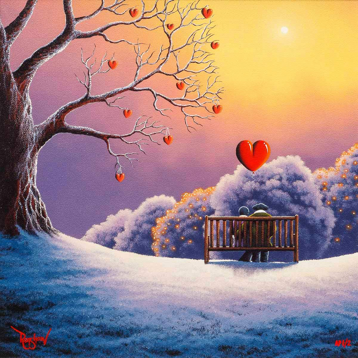 Love Warms Our Hearts - Artist Proof - SOLD by artist David Renshaw - Wyecliffe Galleries