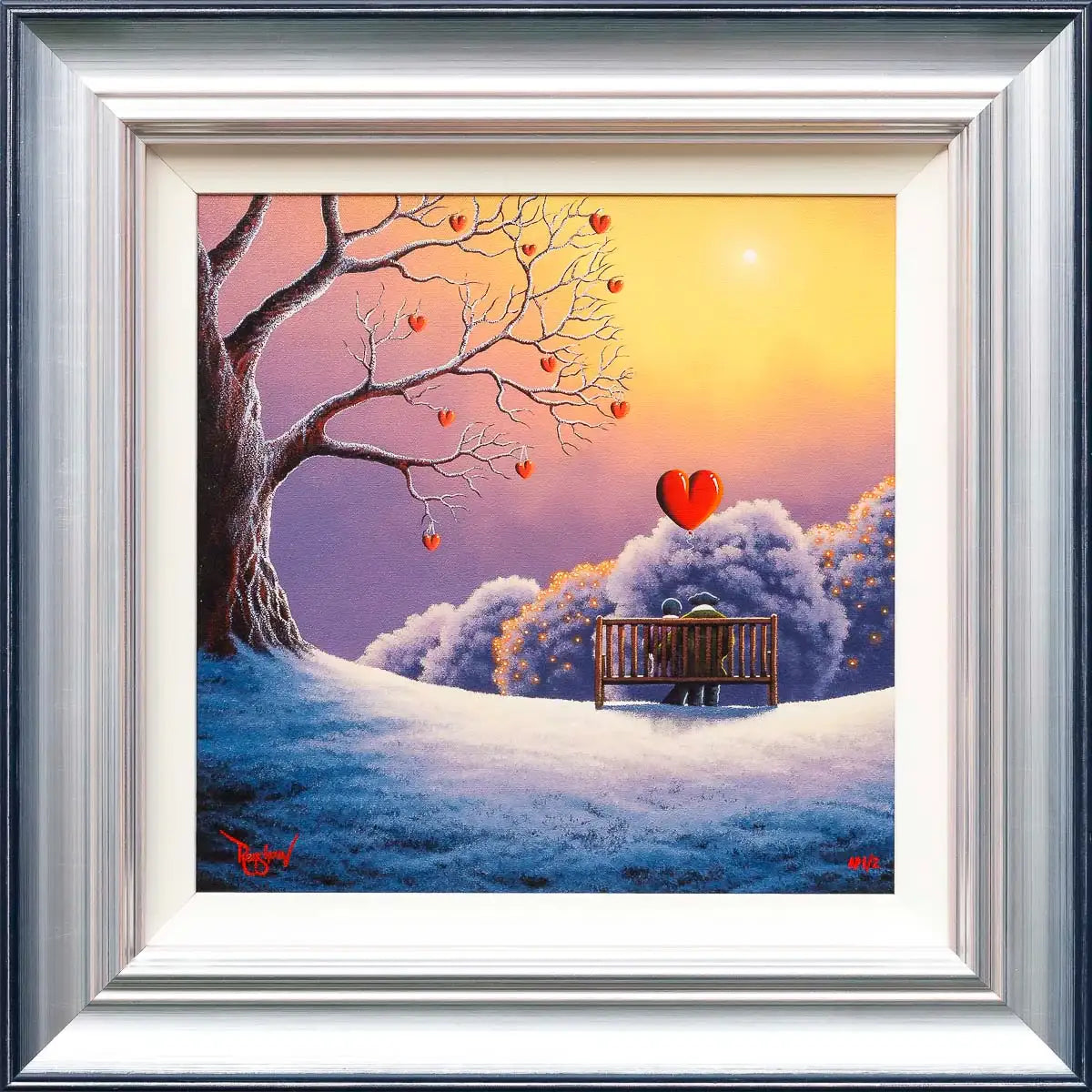 Love Warms Our Hearts - Artist Proof - SOLD by artist David Renshaw - Wyecliffe Galleries