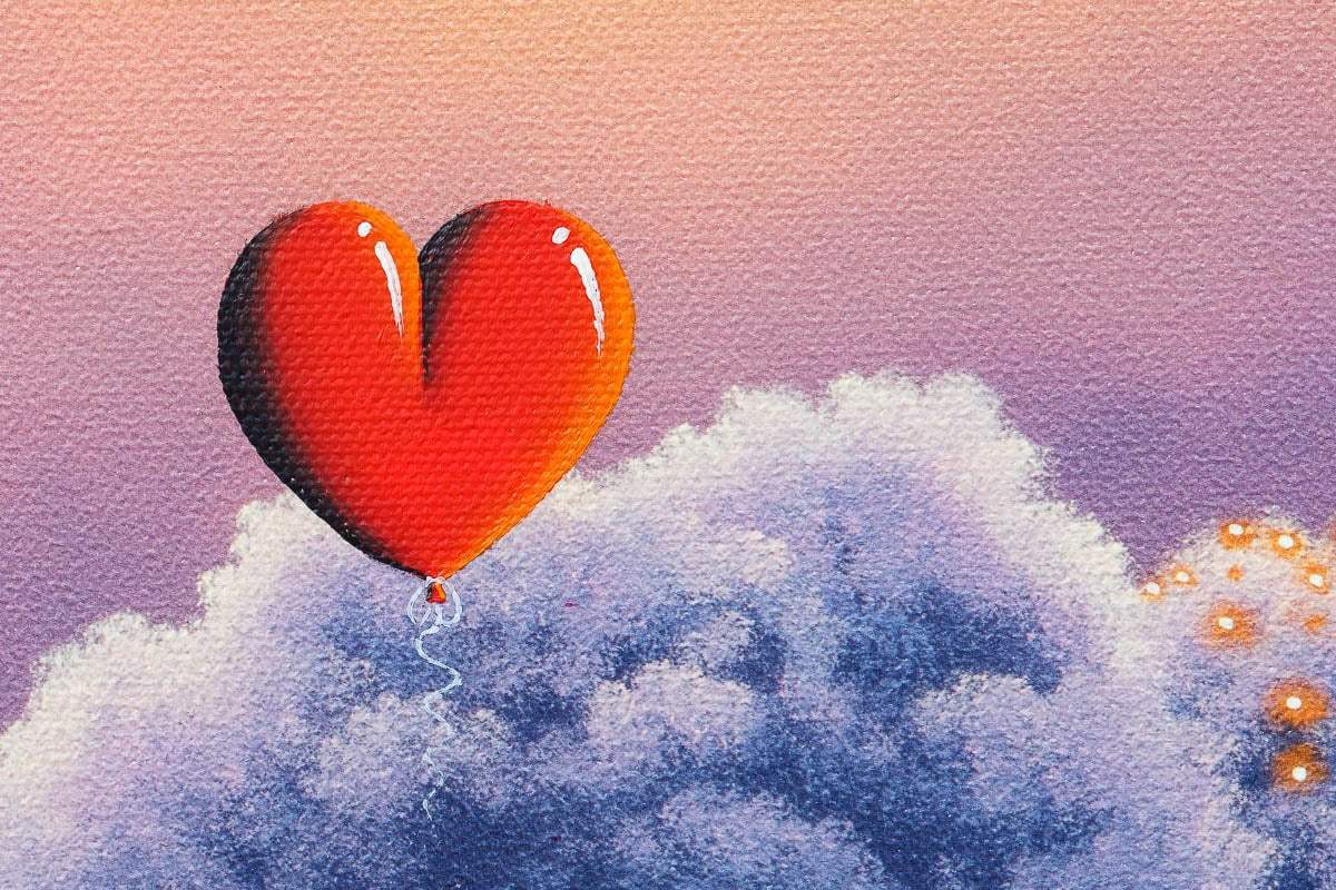 Love Warms Our Hearts - Artist Proof - SOLD by artist David Renshaw - Wyecliffe Galleries