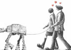 May The Love Be With Us - Original Sketch - SOLD by artist David Renshaw - Wyecliffe Galleries
