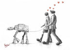 May The Love Be With Us - Original Sketch - SOLD by artist David Renshaw - Wyecliffe Galleries
