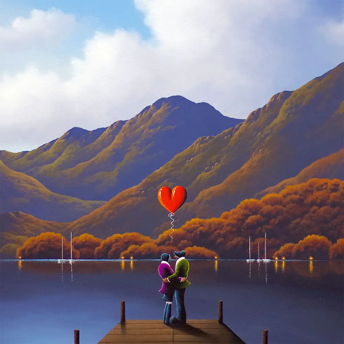 Memories Made At The Lake Last Forever - Original - SOLD by artist David Renshaw - Wyecliffe Galleries