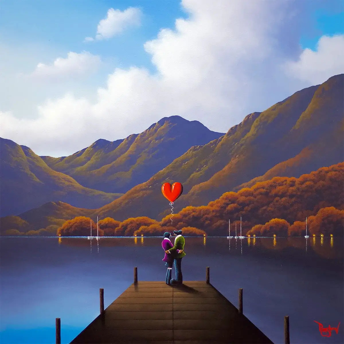 Memories Made At The Lake Last Forever - Original - SOLD by artist David Renshaw - Wyecliffe Galleries