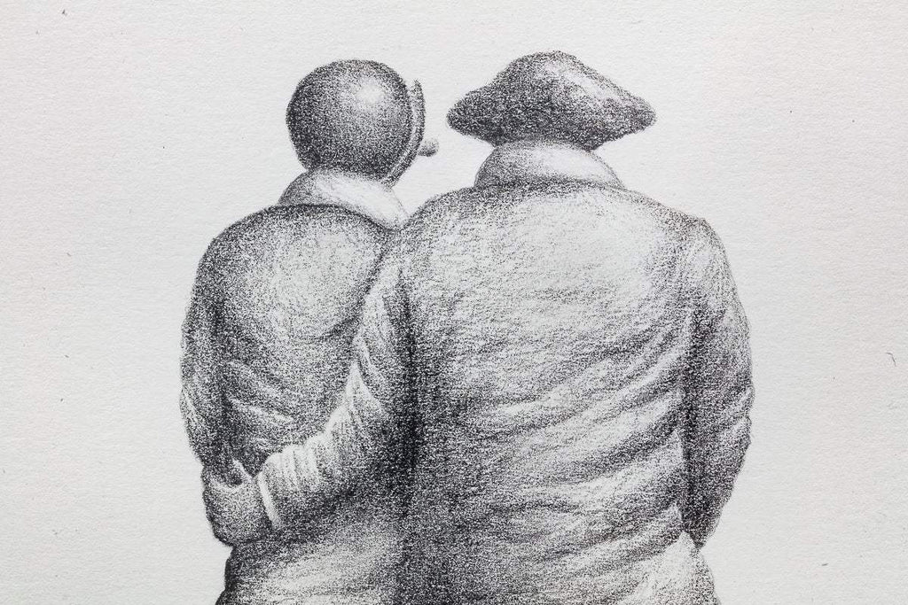 Memories With My Love - Original Sketch - SOLD by artist David Renshaw - Wyecliffe Galleries