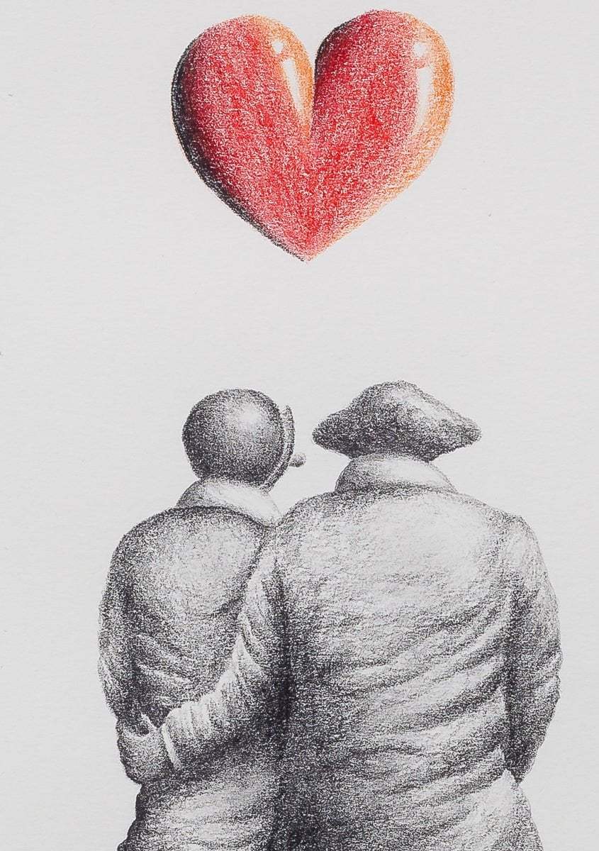 Memories With My Love - Original Sketch - SOLD by artist David Renshaw - Wyecliffe Galleries