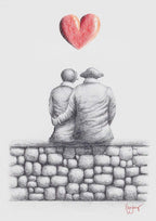 Memories With My Love - Original Sketch - SOLD by artist David Renshaw - Wyecliffe Galleries