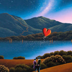 Milky Way Love - Original - SOLD by artist David Renshaw - Wyecliffe Galleries
