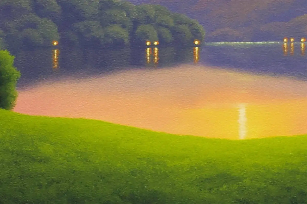 Mountain Top Sunset - Original - SOLD by artist David Renshaw - Wyecliffe Galleries