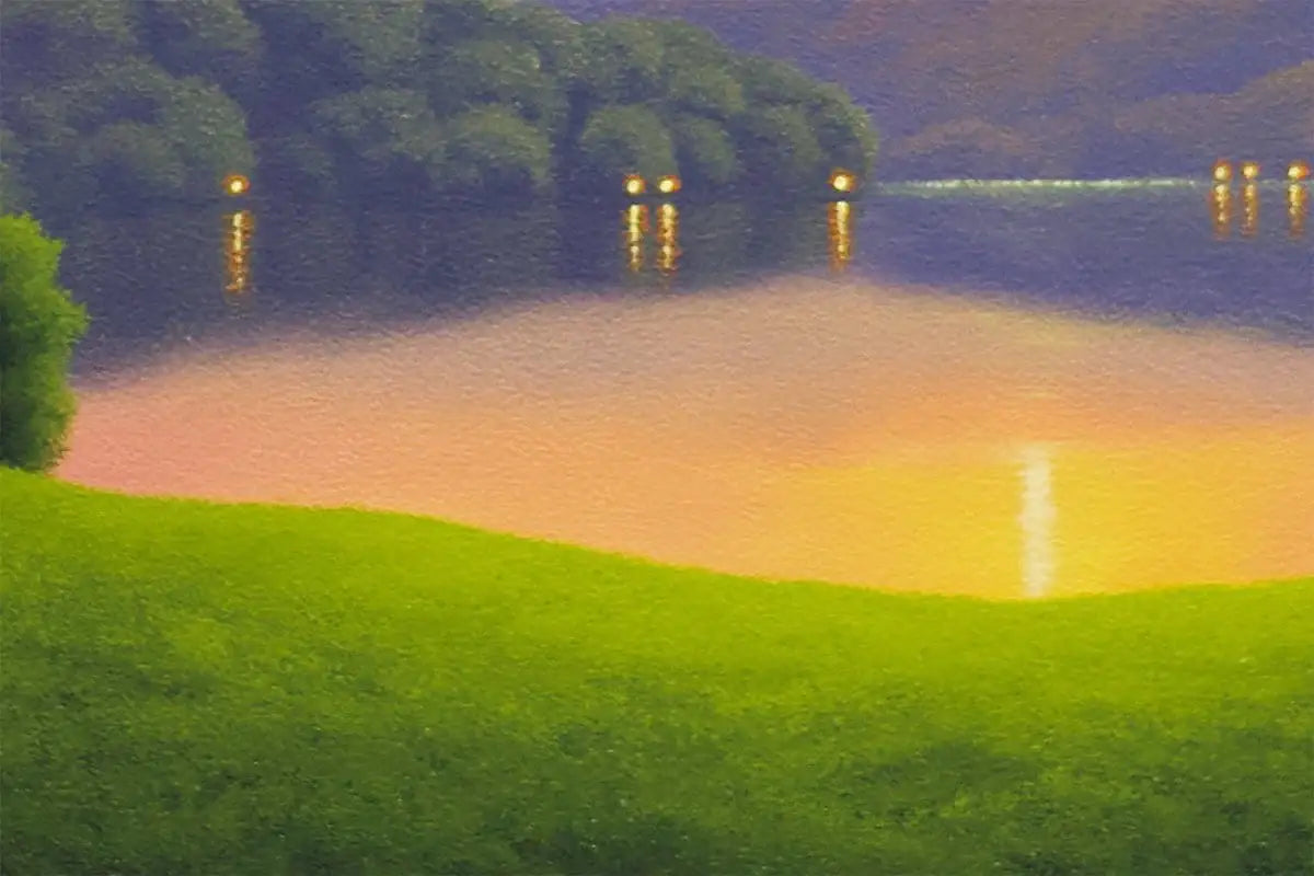 Mountain Top Sunset - Original - SOLD by artist David Renshaw - Wyecliffe Galleries