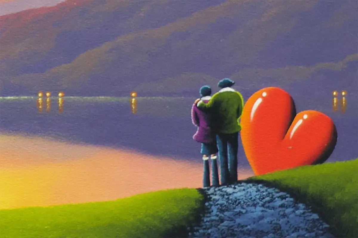 Mountain Top Sunset - Original - SOLD by artist David Renshaw - Wyecliffe Galleries