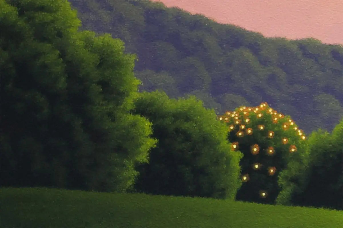 Mountain Top Sunset - Original - SOLD by artist David Renshaw - Wyecliffe Galleries