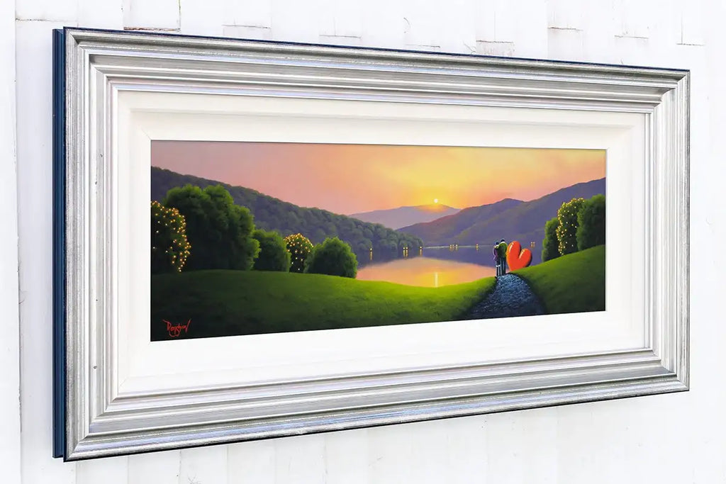 Mountain Top Sunset - Original - SOLD by artist David Renshaw - Wyecliffe Galleries