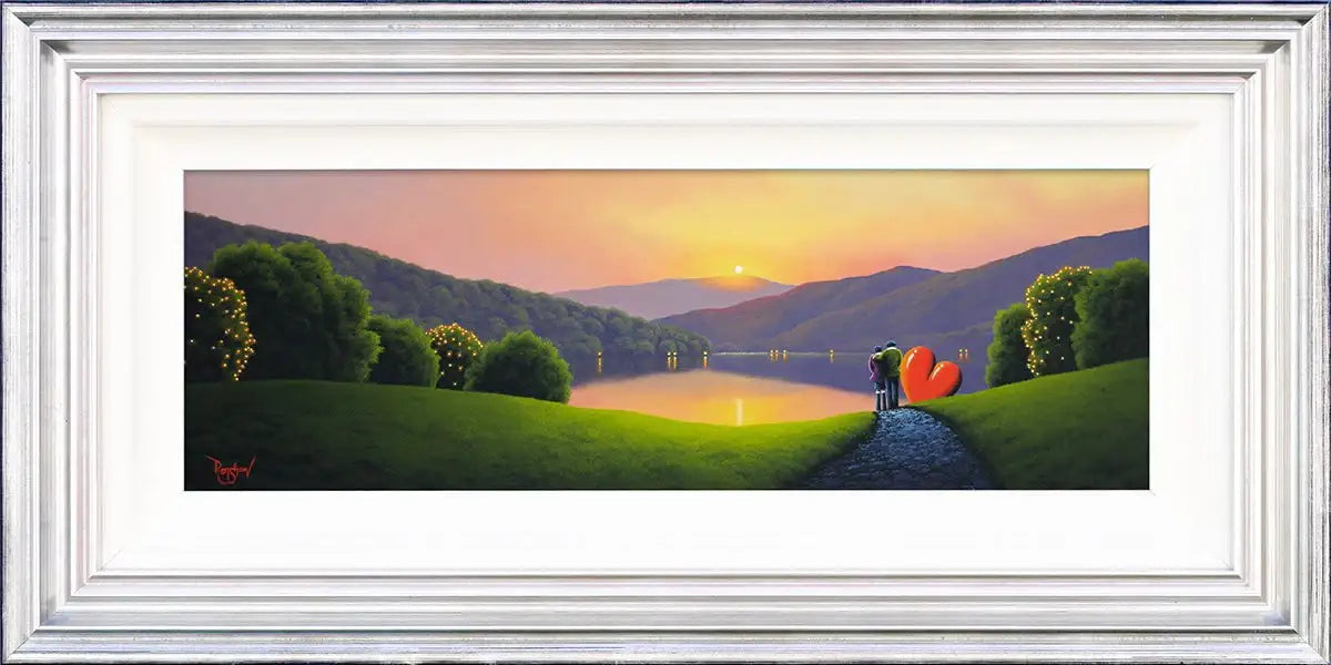 Mountain Top Sunset - Original - SOLD by artist David Renshaw - Wyecliffe Galleries