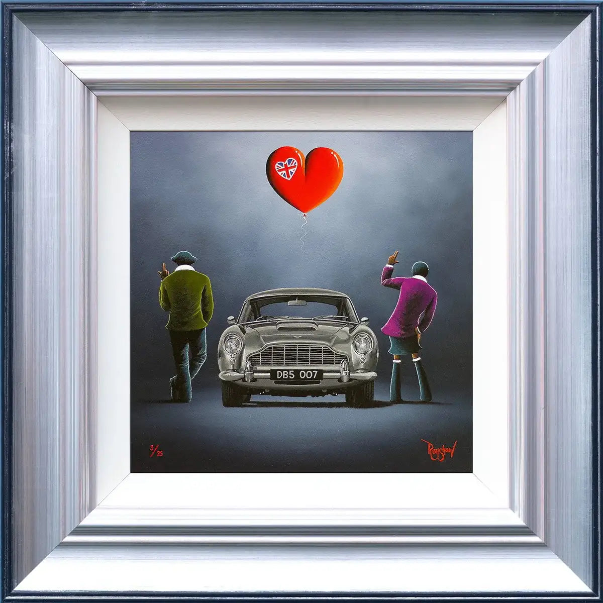 Mr and Mrs Gold Fingers - Edition by artist David Renshaw - Wyecliffe Galleries