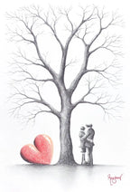 Natures Love - Original Sketch - SOLD by artist David Renshaw - Wyecliffe Galleries