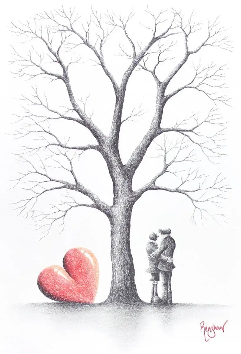 Natures Love - Original Sketch - SOLD by artist David Renshaw - Wyecliffe Galleries
