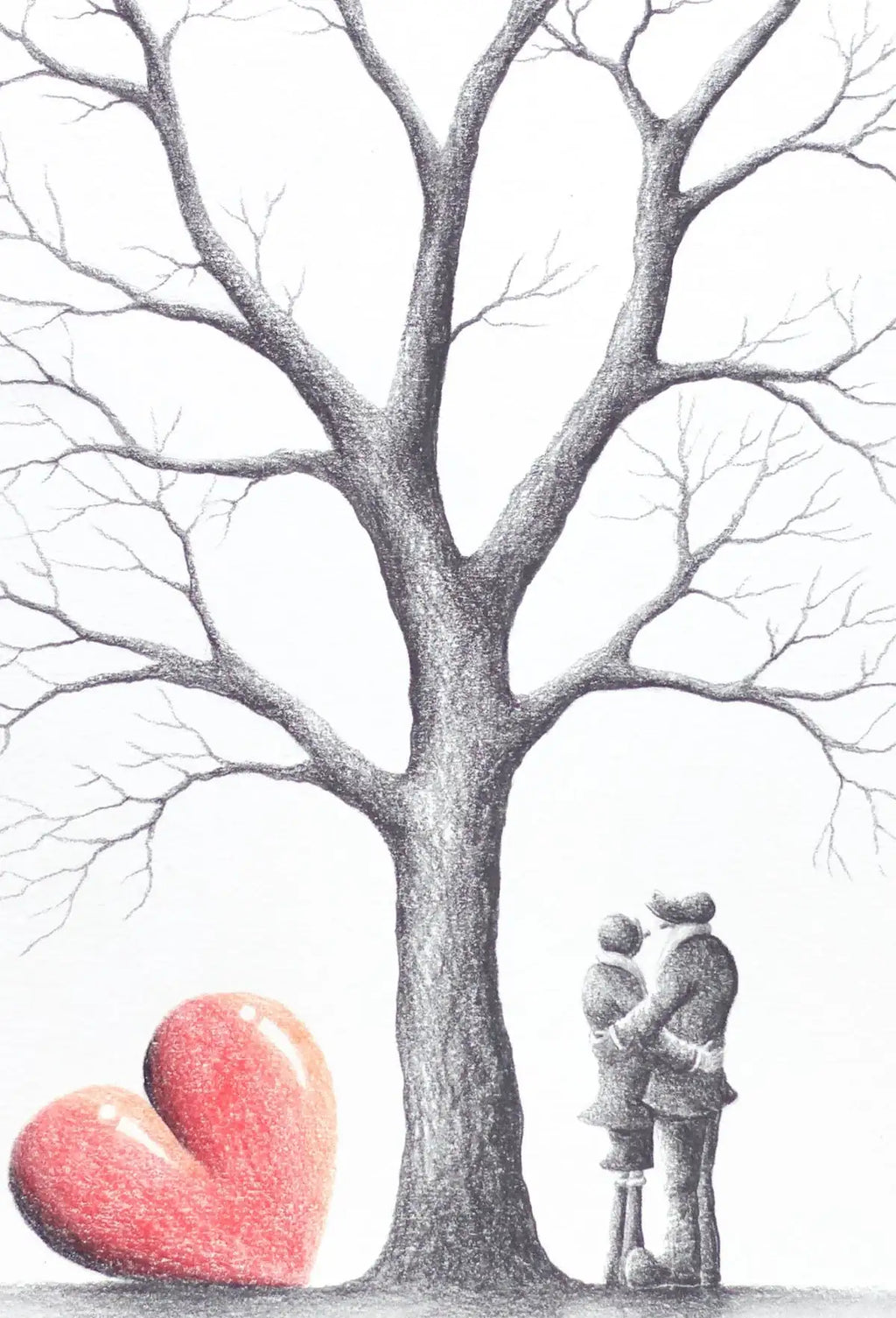 Natures Love - Original Sketch - SOLD by artist David Renshaw - Wyecliffe Galleries